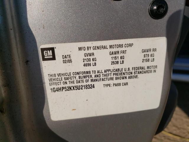 1G4HP52KX5U218324 - 2005 BUICK LESABRE CUSTOM Күміс фото 12