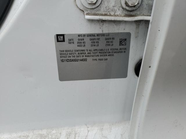 1G11C5SA6GU144582 - 2016 CHEVROLET MALIBU LIM LT 白色 照片 12