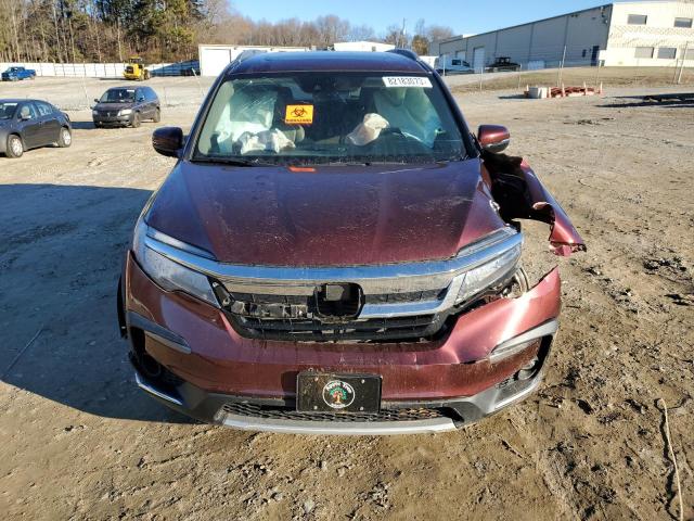 5FNYF6H94MB055193 - 2021 HONDA PILOT TOURING BURGUNDY photo 5