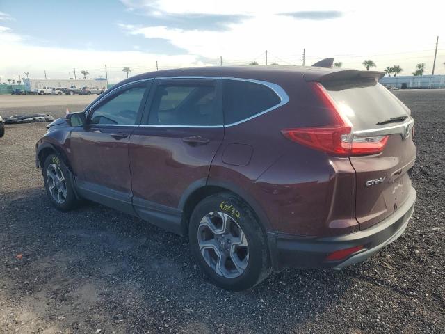 7FARW2H58KE021589 - 2019 HONDA CR-V EX BURGUNDY photo 2
