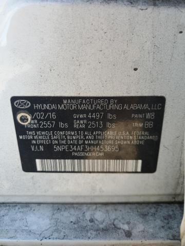 5NPE34AF3HH453695 - 2017 HYUNDAI SONATA SPORT თეთრი ფოტო 12