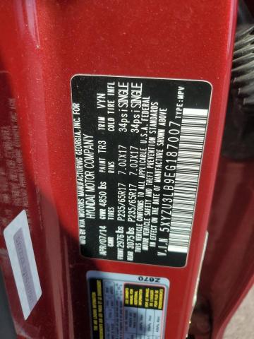 5XYZU3LB9EG187007 - 2014 HYUNDAI SANTA FE S MAROON photo 13