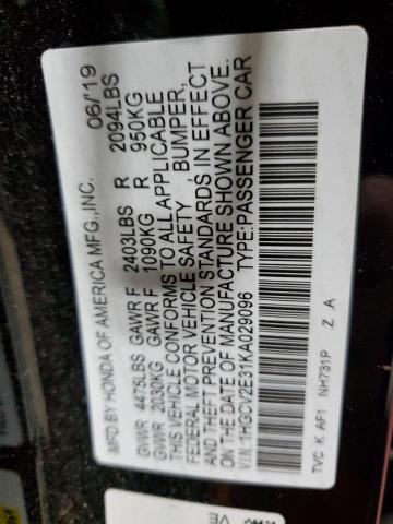 1HGCV2E31KA029096 - 2019 HONDA ACCORD SPORT Qara foto 13