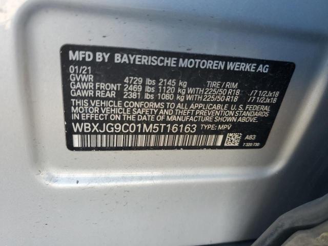 WBXJG9C01M5T16163 - 2021 BMW X1 XDRIVE28I SILVER photo 14