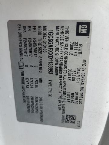 1GCSGAFXXD1133993 - 2013 CHEVROLET EXPRESS G1 WHITE photo 13