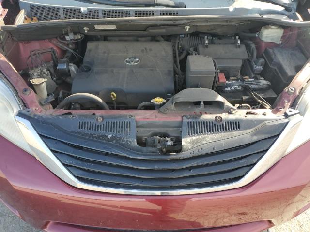 5TDKK3DCXCS278253 - 2012 TOYOTA SIENNA LE BURGUNDY photo 12