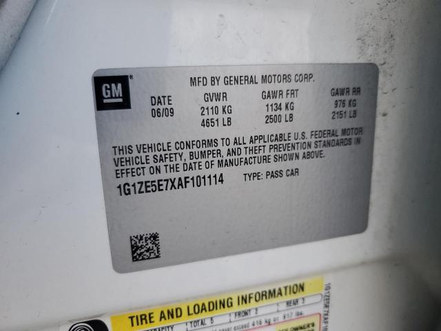 1G1ZE5E7XAF101114 - 2010 CHEVROLET MALIBU LTZ თეთრი ფოტო 12