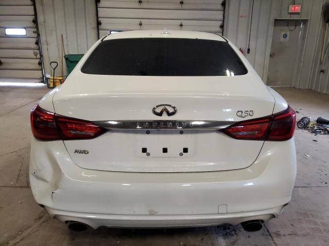 JN1EV7AR7KM556981 - 2019 INFINITI Q50 LUXE WHITE photo 6