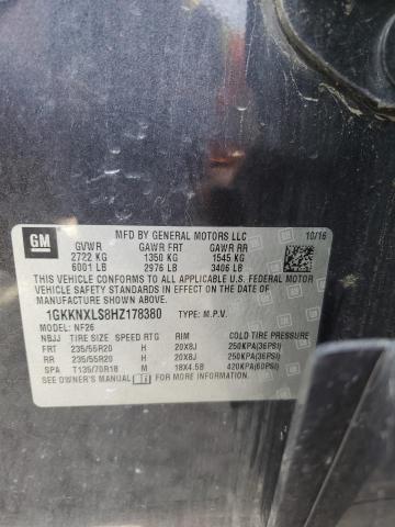 1GKKNXLS8HZ178380 - 2017 GMC ACADIA DENALI CHARCOAL photo 13