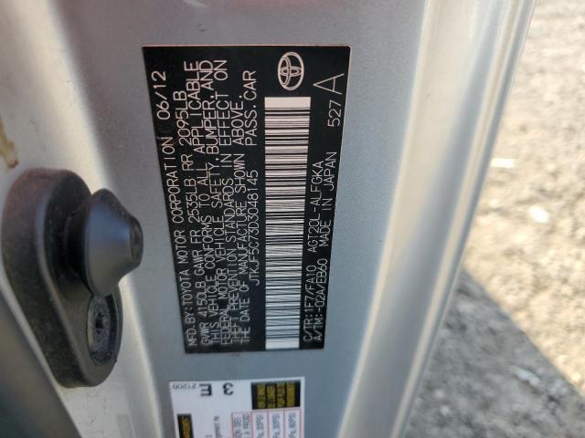 JTKJF5C73D3048145 - 2013 TOYOTA SCION TC Argent photo 12