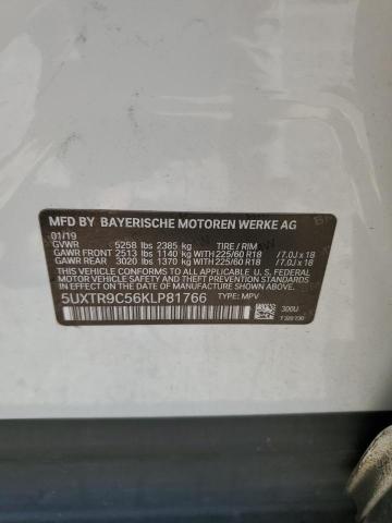 5UXTR9C56KLP81766 - 2019 BMW X3 XDRIVE30I WHITE photo 14