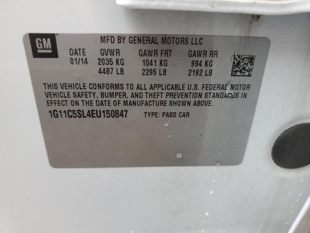 1G11C5SL4EU150847 - 2014 CHEVROLET MALIBU 1LT 白色 照片 12