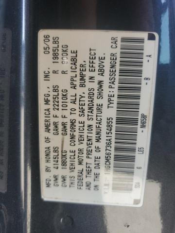 1HGCM56736A154855 - 2006 HONDA ACCORD EX GRAY photo 12