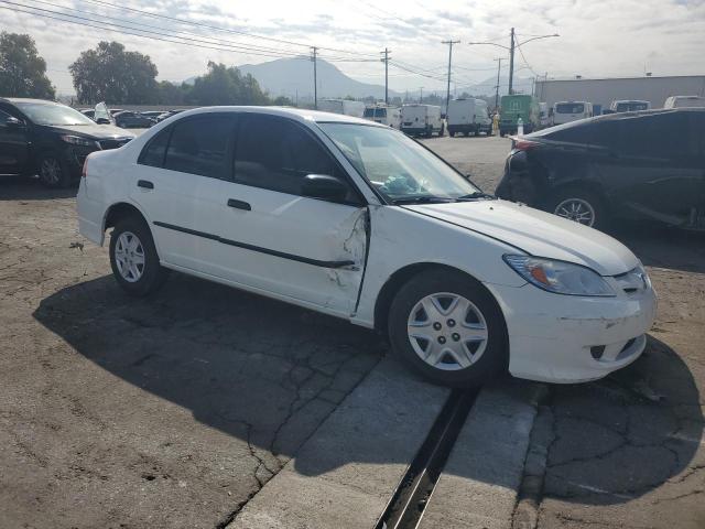 2HGES16385H586667 - 2005 HONDA CIVIC DX VP თეთრი ფოტო 4