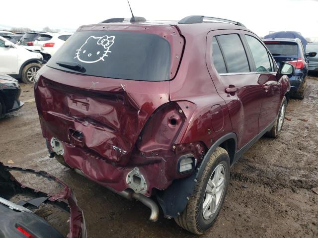 3GNCJLSB4GL279418 - 2016 CHEVROLET TRAX 1LT BURGUNDY photo 3