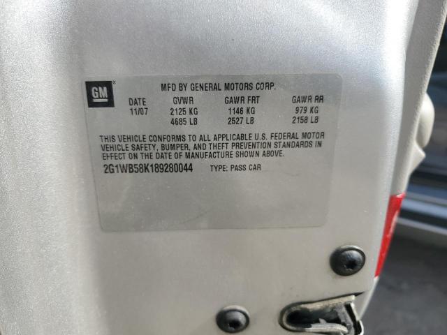 2G1WB58K189280044 - 2008 CHEVROLET IMPALA LS SILVER photo 13