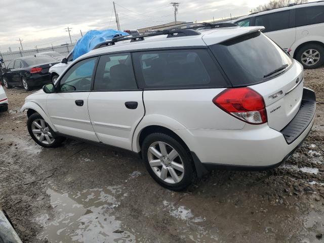 4S4BP61C287352933 - 2008 SUBARU OUTBACK 2.5I WHITE photo 2