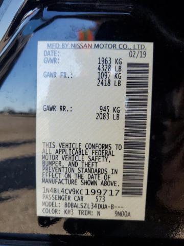 1N4BL4CV9KC199717 - 2019 NISSAN ALTIMA SR 黑色 照片 13