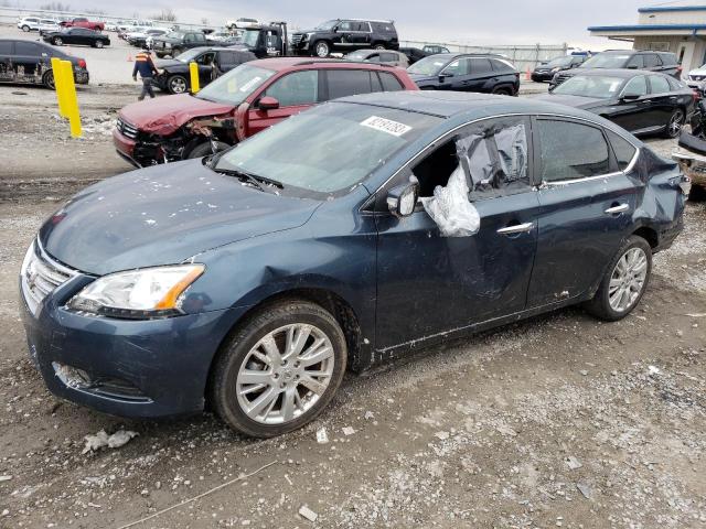 3N1AB7AP1EY267103 - 2014 NISSAN SENTRA S BLUE photo 1