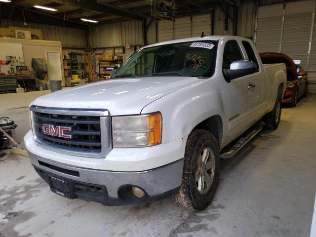 1GTR2VE38BZ420637 - 2011 GMC SIERRA K1500 SLE WHITE photo 1