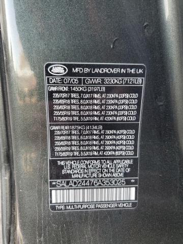 SALAD24476A353025 - 2006 LAND ROVER LR3 SE Yaşıl foto 13