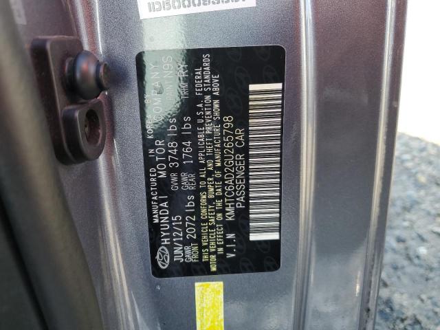 KMHTC6AD2GU265798 - 2016 HYUNDAI VELOSTER GRAY photo 12