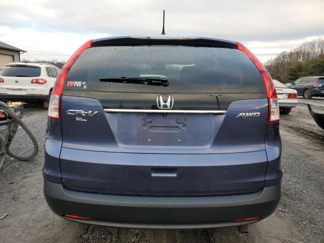 2HKRM4H57EH625007 - 2014 HONDA CR-V EX BLUE photo 6