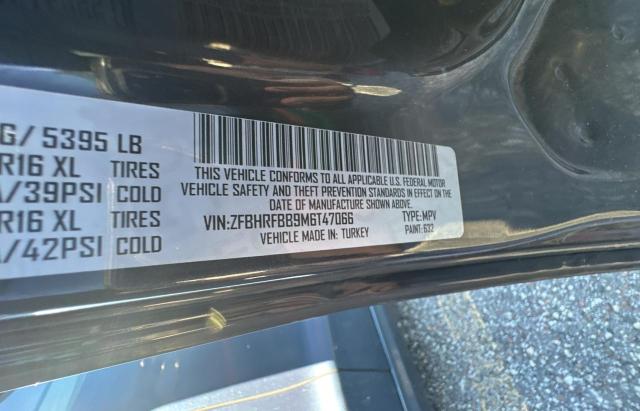 ZFBHRFBB9M6T47066 - 2021 RAM PROMASTER SLT Սև լուսանկար 10