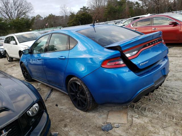 1C3CDFBB3FD242564 - 2015 DODGE DART SXT BLUE photo 2