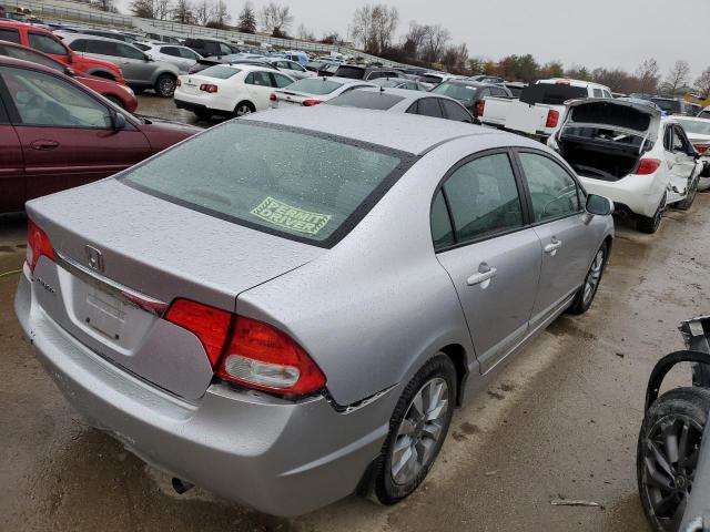 19XFA1F92AE011349 - 2010 HONDA CIVIC EXL ვერცხლისფერი ფოტო 3