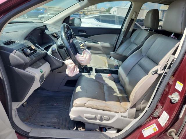 5J6RM4H72CL004942 - 2012 HONDA CR-V EXL BURGUNDY photo 7