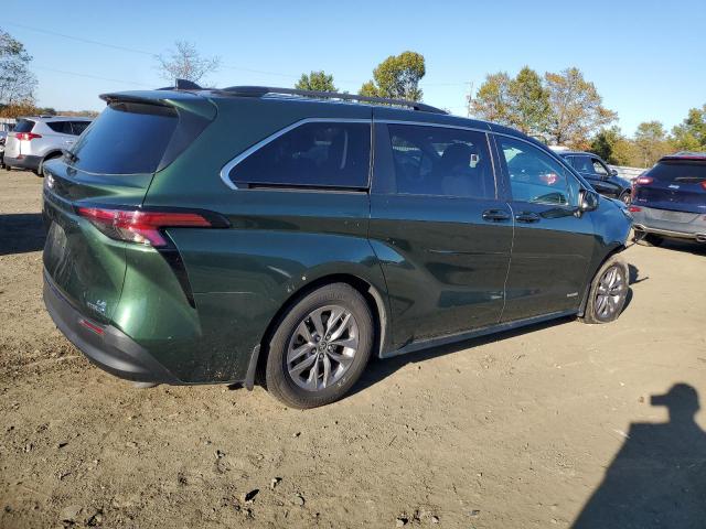 5TDBRKEC6MS030233 - 2021 TOYOTA SIENNA LE 绿色 照片 3