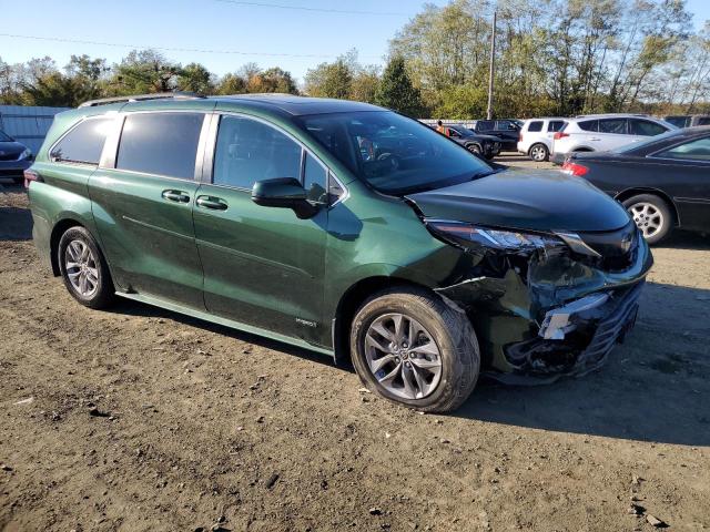 5TDBRKEC6MS030233 - 2021 TOYOTA SIENNA LE 绿色 照片 4