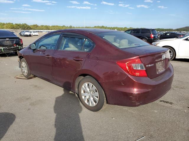 19XFB2F50CE362358 - 2012 HONDA CIVIC LX RED photo 2