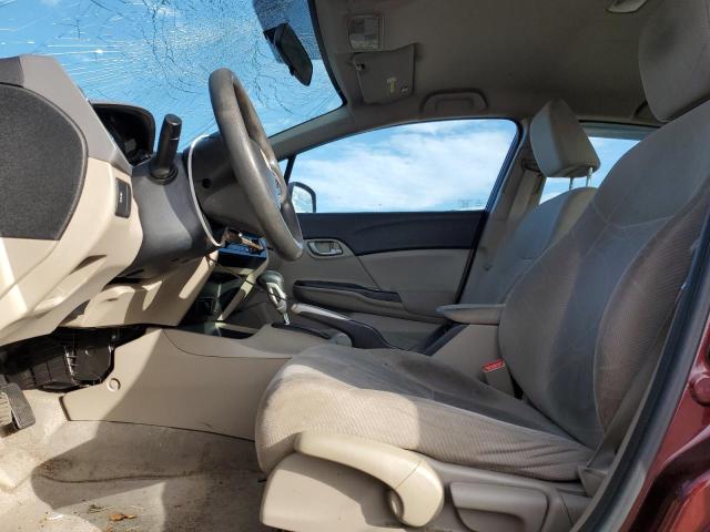 19XFB2F50CE362358 - 2012 HONDA CIVIC LX RED photo 7