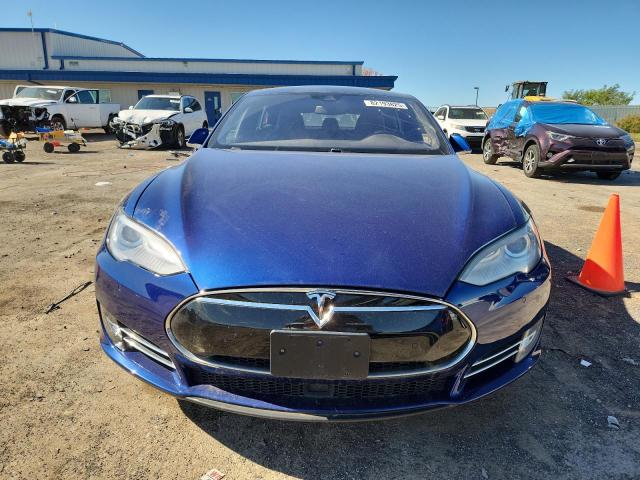 5YJSA1E27FF120006 - 2015 TESLA MODEL S BLUE photo 5