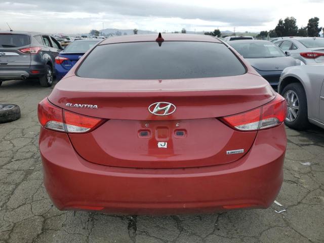 KMHDH4AE6DU665264 - 2013 HYUNDAI ELANTRA GLS RED photo 6