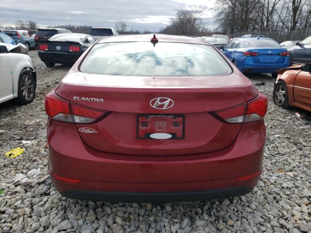 5NPDH4AE0GH713084 - 2016 HYUNDAI ELANTRA SE RED photo 6