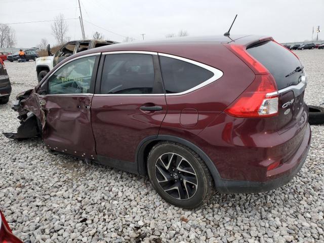 2HKRM4H47GH694905 - 2016 HONDA CR-V SE BURGUNDY photo 2