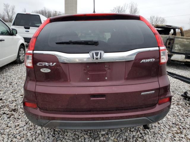 2HKRM4H47GH694905 - 2016 HONDA CR-V SE BURGUNDY photo 6