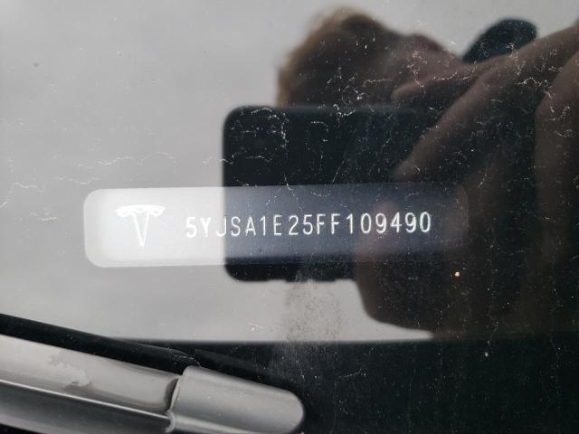 5YJSA1E25FF109490 - 2015 TESLA MODEL S 棕色 照片 12