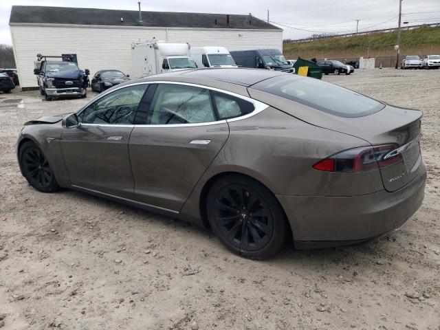 5YJSA1E25FF109490 - 2015 TESLA MODEL S BROWN photo 2