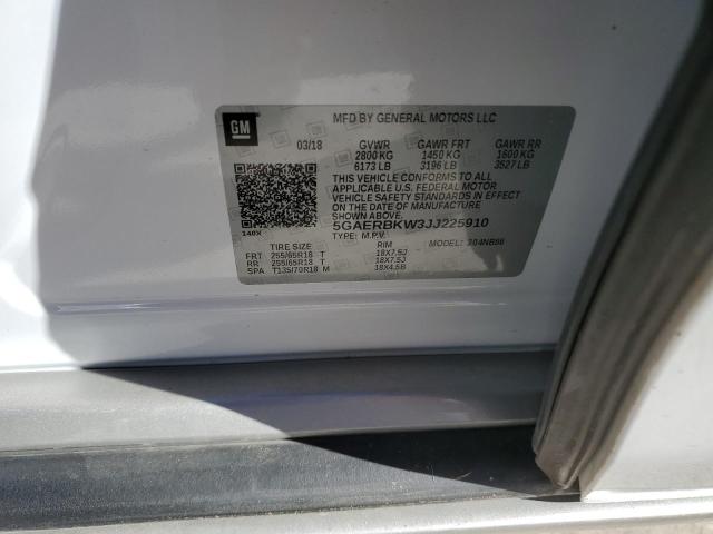 5GAERBKW3JJ225910 - 2018 BUICK ENCLAVE ESSENCE 白色 照片 12