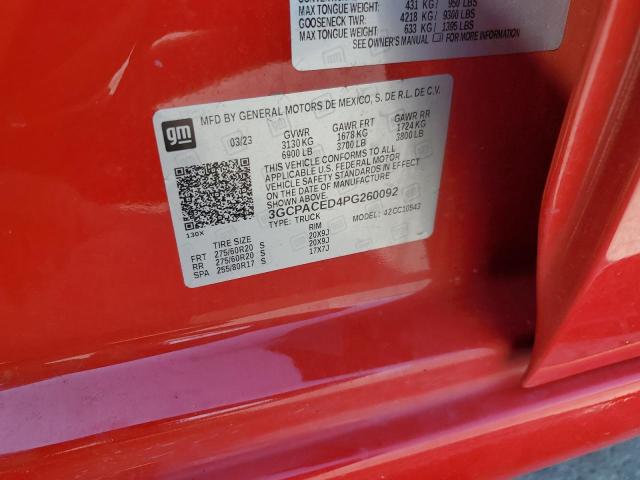 3GCPACED4PG260092 - 2023 CHEVROLET SILVERADO C1500 LT Kırmızı fotoğraf 12