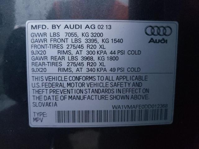 WA1VMAFE0DD012368 - 2013 AUDI Q7 PRESTIGE 灰色 照片 14