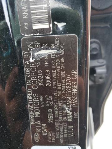 KNAFX4A84F5283707 - 2015 KIA FORTE EX BLACK photo 12