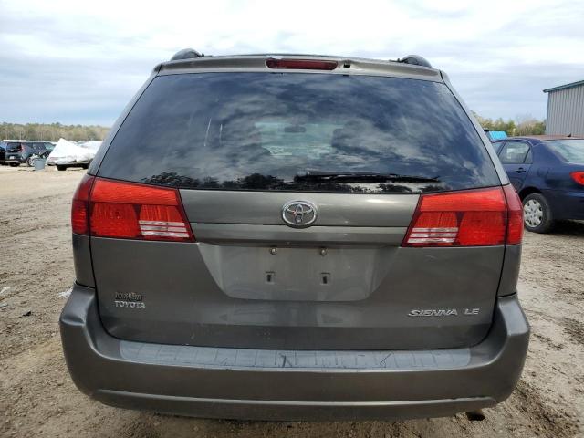 5TDZA23C25S355231 - 2005 TOYOTA SIENNA CE GRAY photo 6