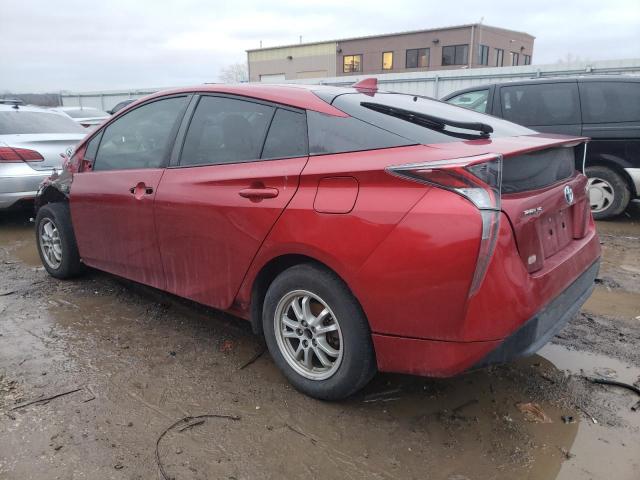 JTDKBRFU4H3536431 - 2017 TOYOTA PRIUS RED photo 2