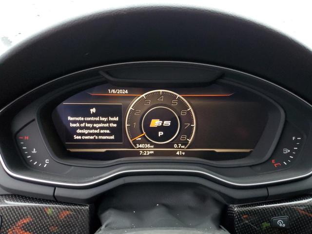 WAUC4CF53JA044122 - 2018 AUDI S5 PRESTIGE WHITE photo 9