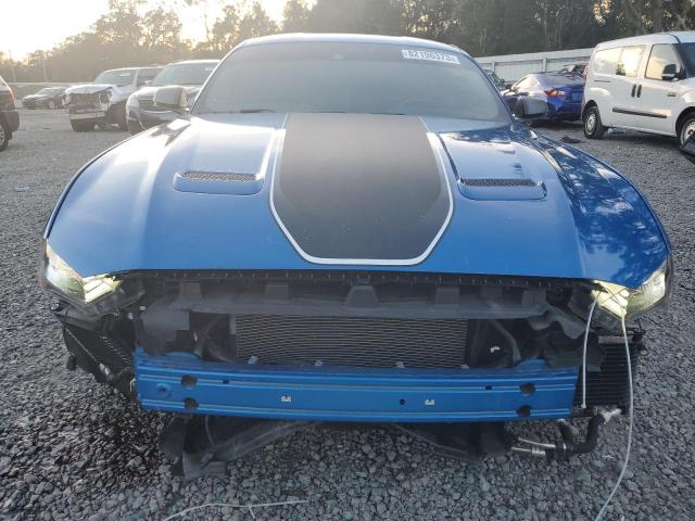 1FA6P8R08M5555784 - 2021 FORD MUSTANG MACH I BLUE photo 5